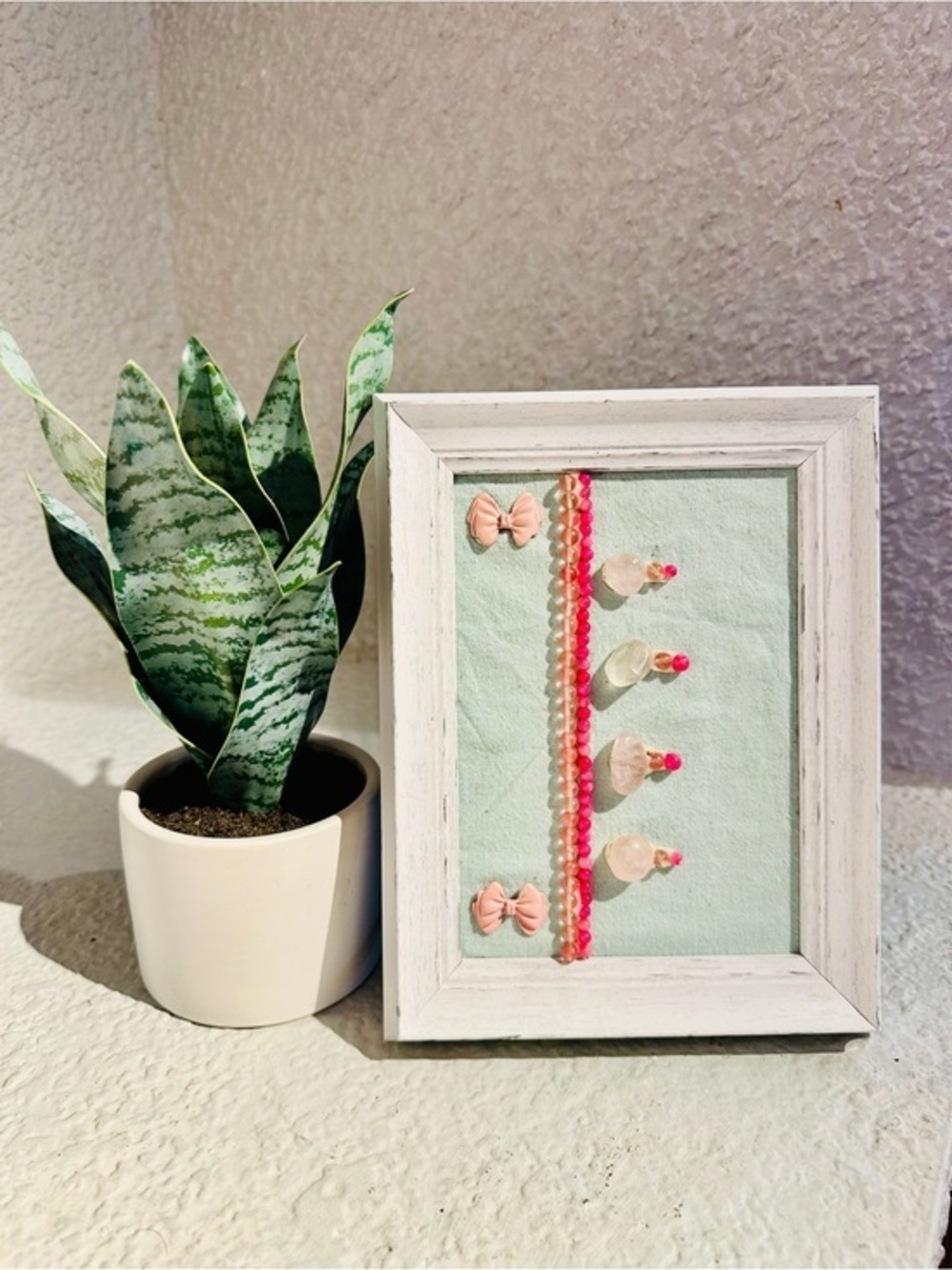 Hand Crafted Coquette Mixed Media Wall Art